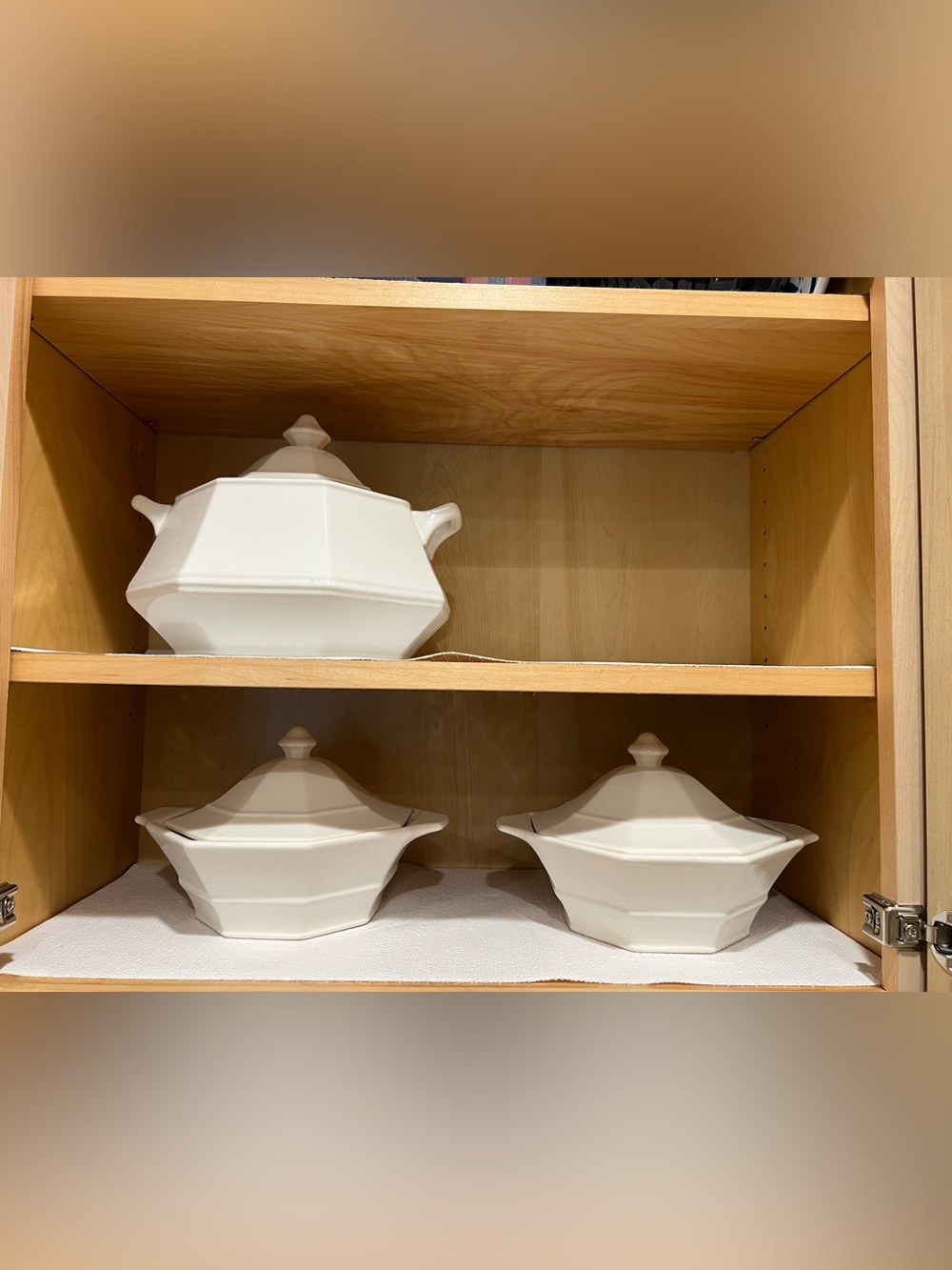 White Ceramic Covered Serving Dish - Neutral White